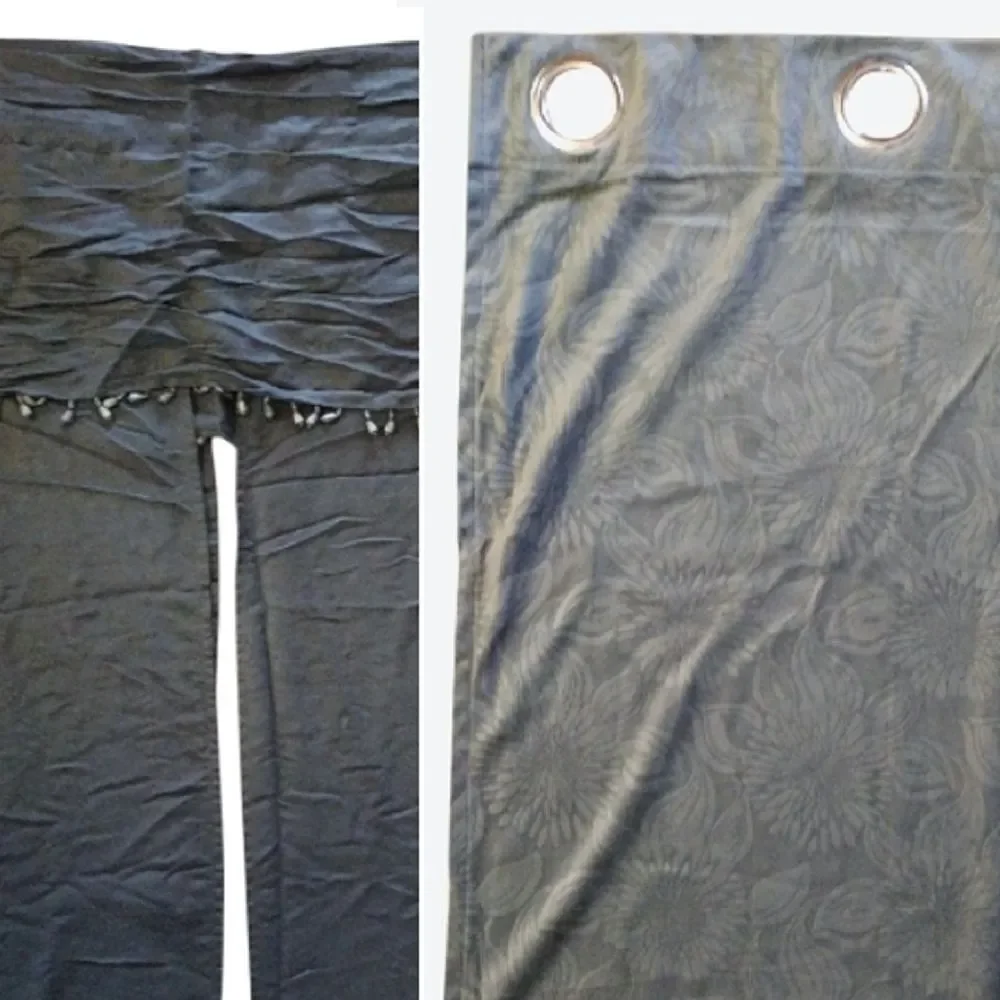 3 Moody Goth Black and Grey Velvet 82